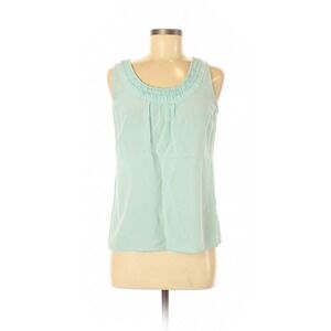 𝅺HALOGEN Sleeveless Silk Top Light Blue  M